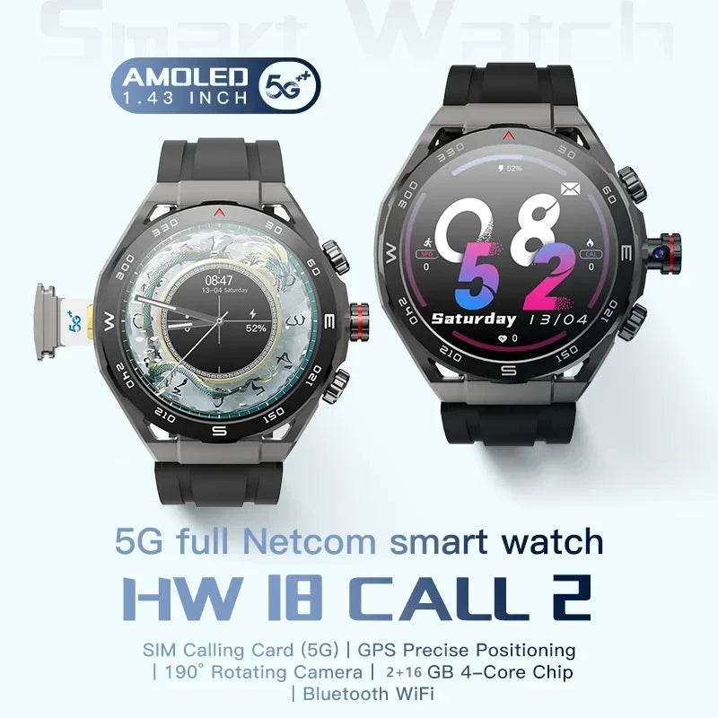 VP900 Reloj Inteligente 4G con Tarjeta SIM, Navegación GPS, Impermeable, Cámara de Fitness, Videollamada, 32GB 256GB Gran Capacidad para Hombres y Mujeres