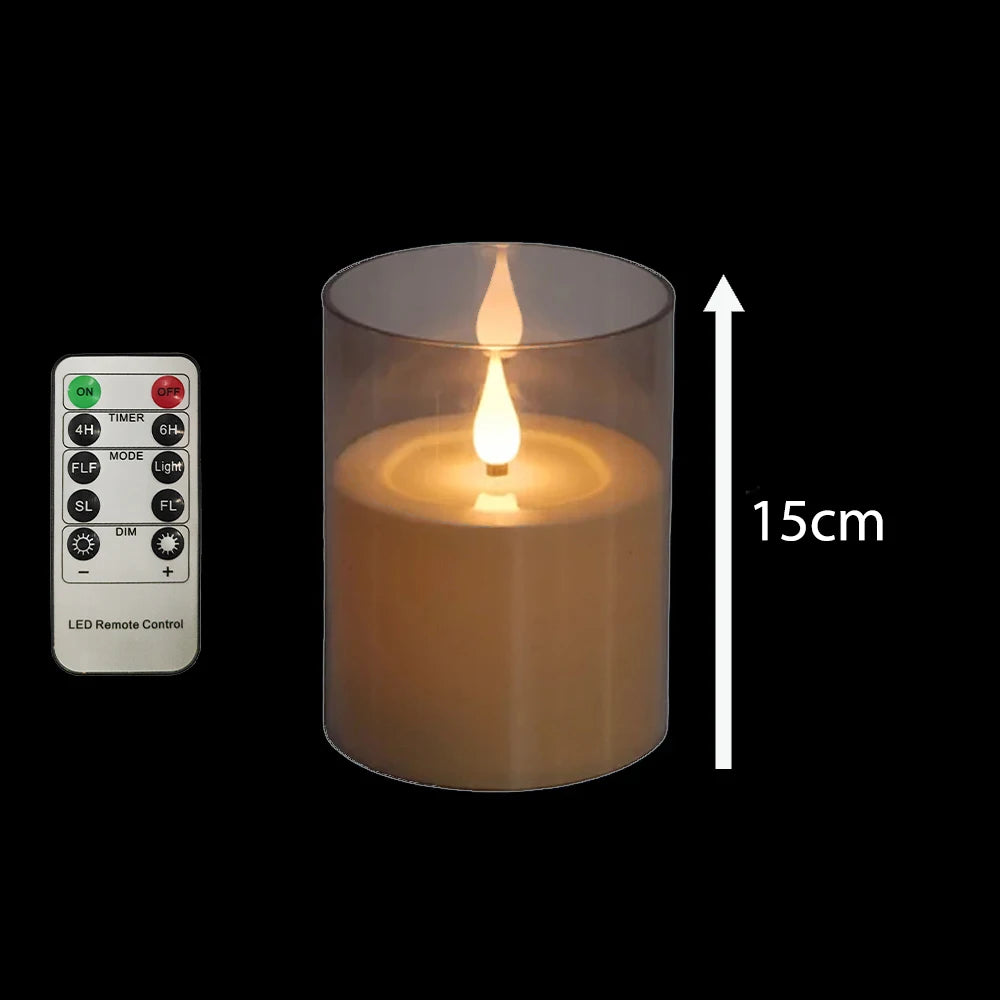 FPOO Led Candle Flameless Candles LED Light With Remote Control Electronic Candle Lamp For Holiday Party Home Room Decoration