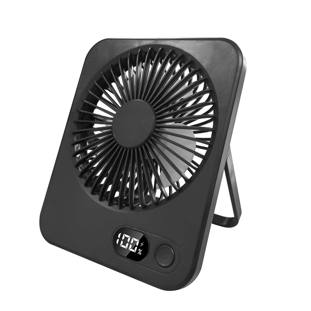 Desk Fan USB RechargeableMini 180° Tilt Folding Personal Fan 5 Gear Wind Portable Wall Fan Table Fan for Office Home Small Fan