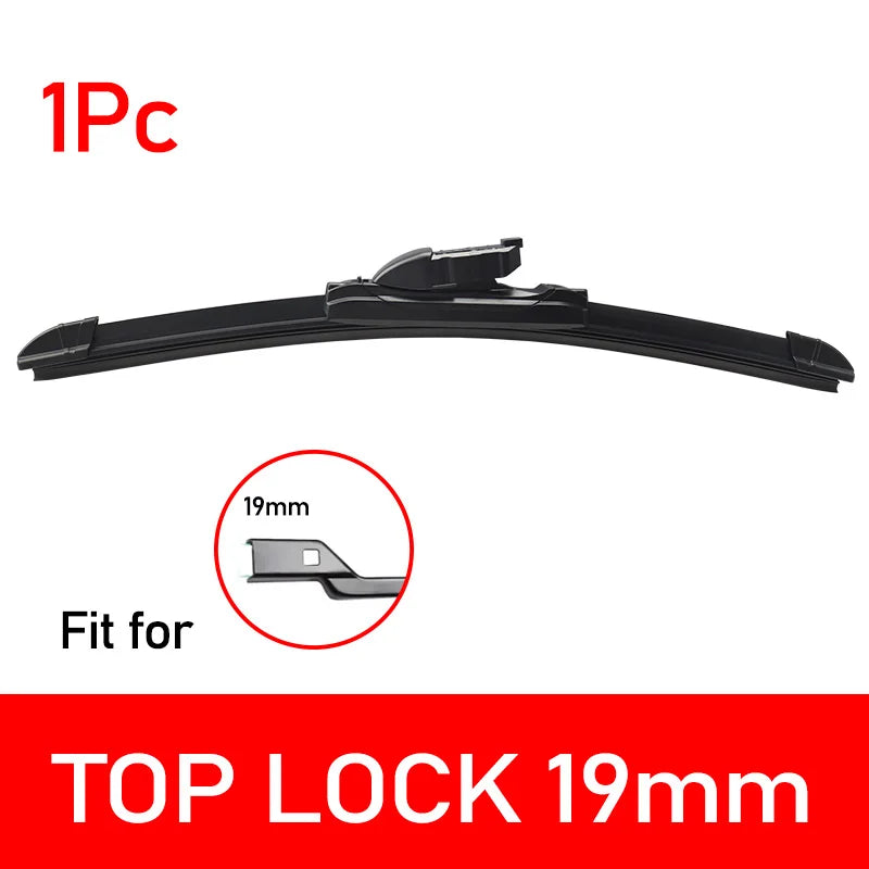 Kcimo 1Pc Front Car Wiper Blades Durable Rubber Soft Frameless Bracketless Brushes Windshield Windscreen Window Accessories