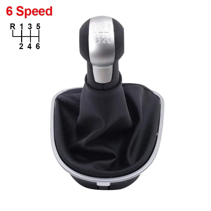 For Seat Leon MK2 1P (2005-2012) Altea XL (2004-2012) Toledo MK3 (2004-2009) Car Gear Stick Shift Knob with Leather Boot