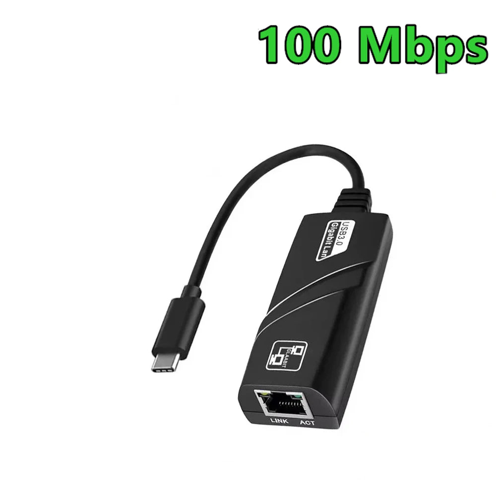 10/100/1000Mbps USB3.0 Wired Network Card USB To Rj45 Lan Ethernet Adapter Converter for PC Laptop MacBook Accessories