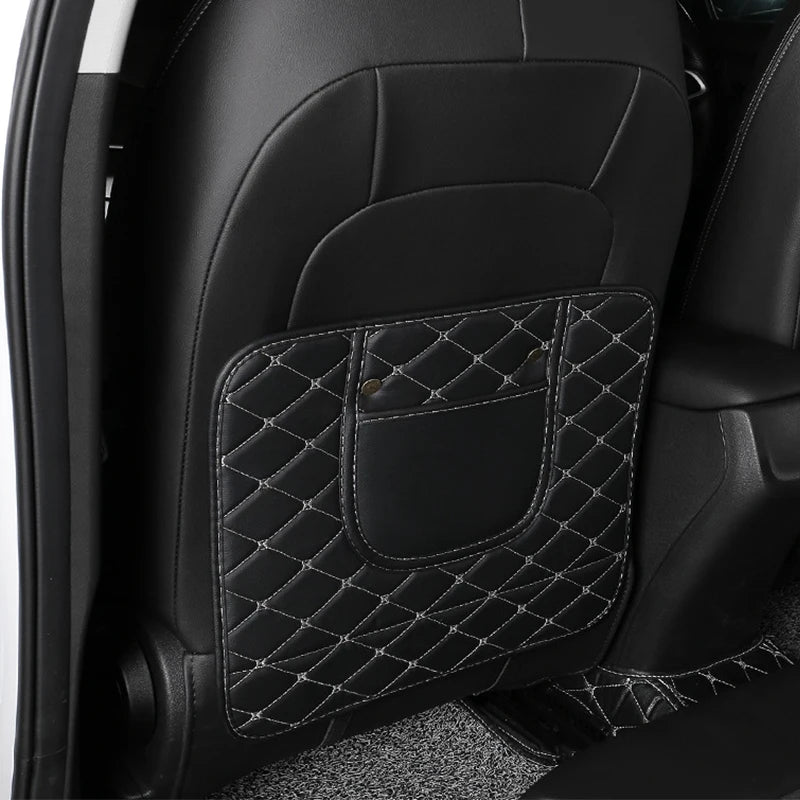 Nuevas alfombrillas antipalanca de cuero de PU para coche, funda protectora del respaldo del asiento del coche para niños, almohadilla antisucios para el asiento trasero del coche, accesorios para coche