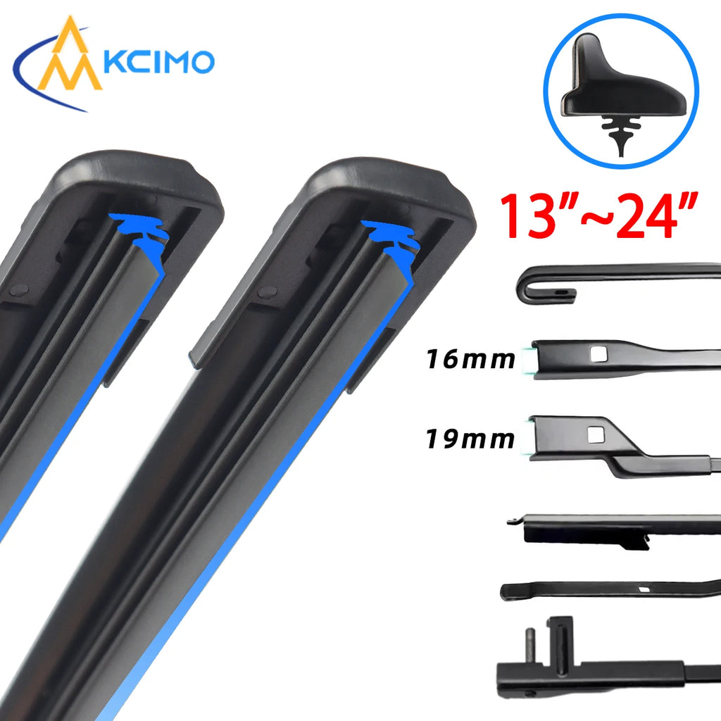1 escobilla de limpiaparabrisas universal delantera para coche, de goma duradera, suave, sin marco, sin soporte, cepillos, parabrisas, accesorios para ventanas