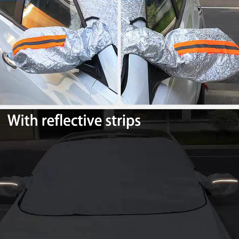 1 unidad de parabrisas de coche, cubierta de coche anti-UV para invierno, ventana delantera, anticongelante, antihielo, protección exterior para coche