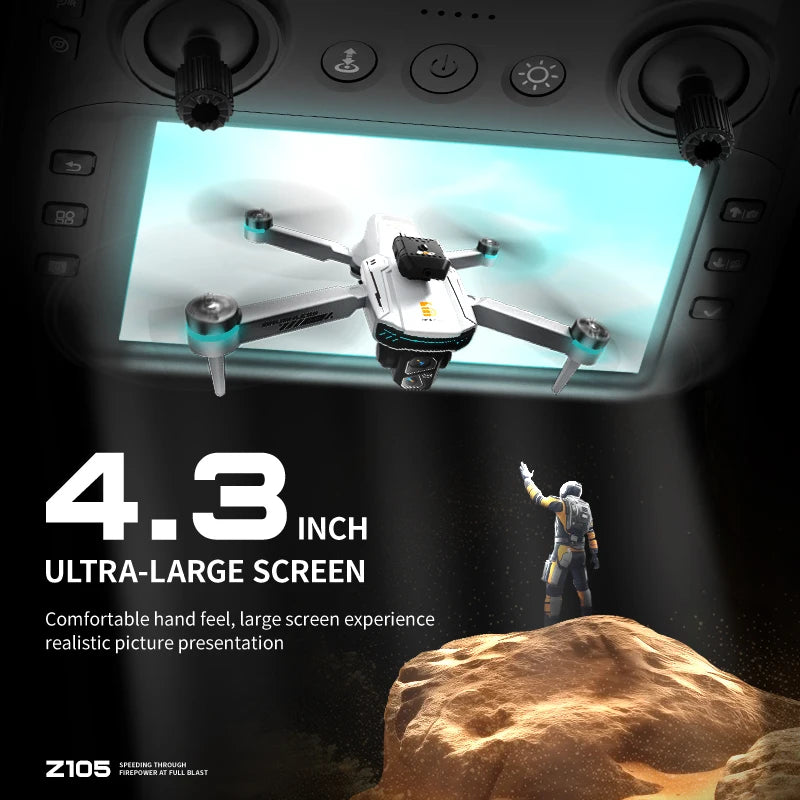 Lenovo Z105 8K Dual Camera Drone Brushless Motor Optical Flow Positioning with 4.3'' Screen Remote Control 15min LongFlight Time