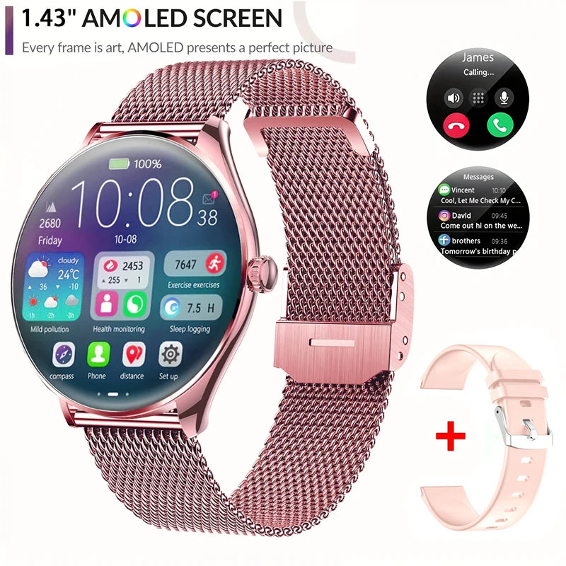 2025 New Amazfit BT Call waterproof SmartWatch Women Watches Men Sports Fitness Tracker Heart Rate Smartwatch For Android apple