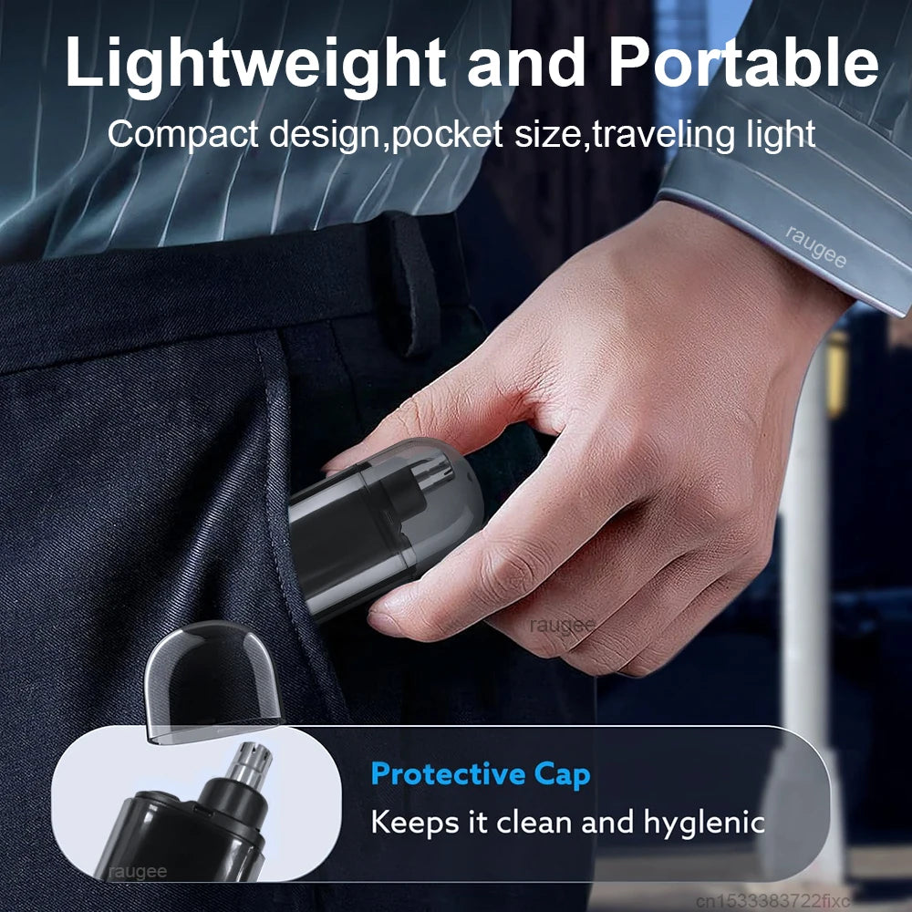 Electric Nose Hair Trimmer 2in1 Ear and Nose Hair Remover Rechargeable Painless Portable Mini Nose Hair Trimmer Clipper for Men