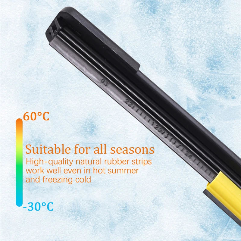 Kcimo 1Pc Front Car Wiper Blades Durable Rubber Soft Frameless Bracketless Brushes Windshield Windscreen Window Accessories