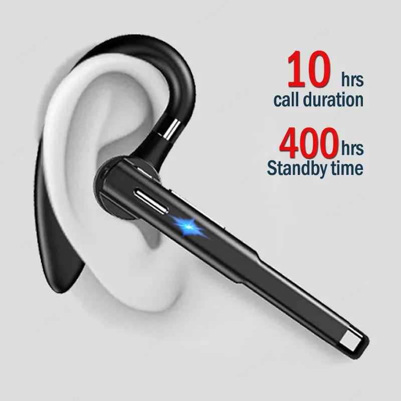 Auriculares inalámbricos Bluetooth con micrófono Cascos Manos libres Cancelación de ruido Audífonos para hablar Negocios Conducir