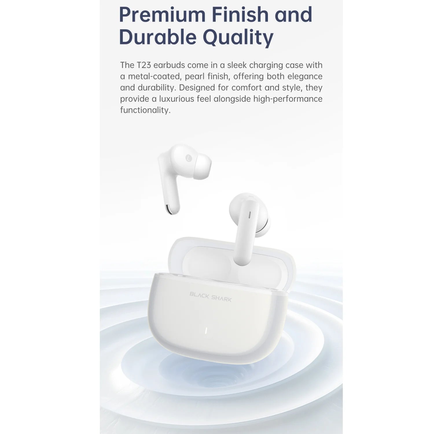 Black Shark T23 Wireless Earphones Bluetooth 5.4 TWS Earbuds 40h Playback ENC Call Smart Touch Control Hi-Fi Audio Powerful Bass
