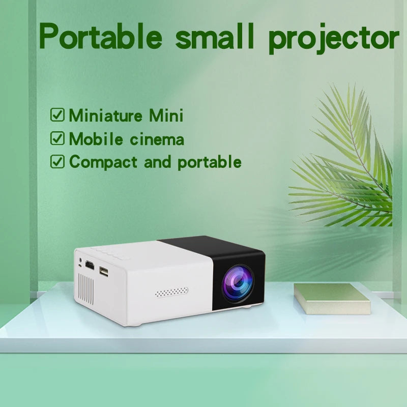 Proyector de alta definición YG300, proyector de cine en casa que no ocupa espacio, compatible con conexión HDMI y USB para su uso