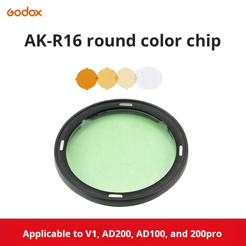 Godox S-R2/AK-R1/BD07/H200R/AD-P/AD-L/EC200 Flash Speedlight Adapter Barn Door, Snoot, Color Filter Reflector FOR AD200 PRO