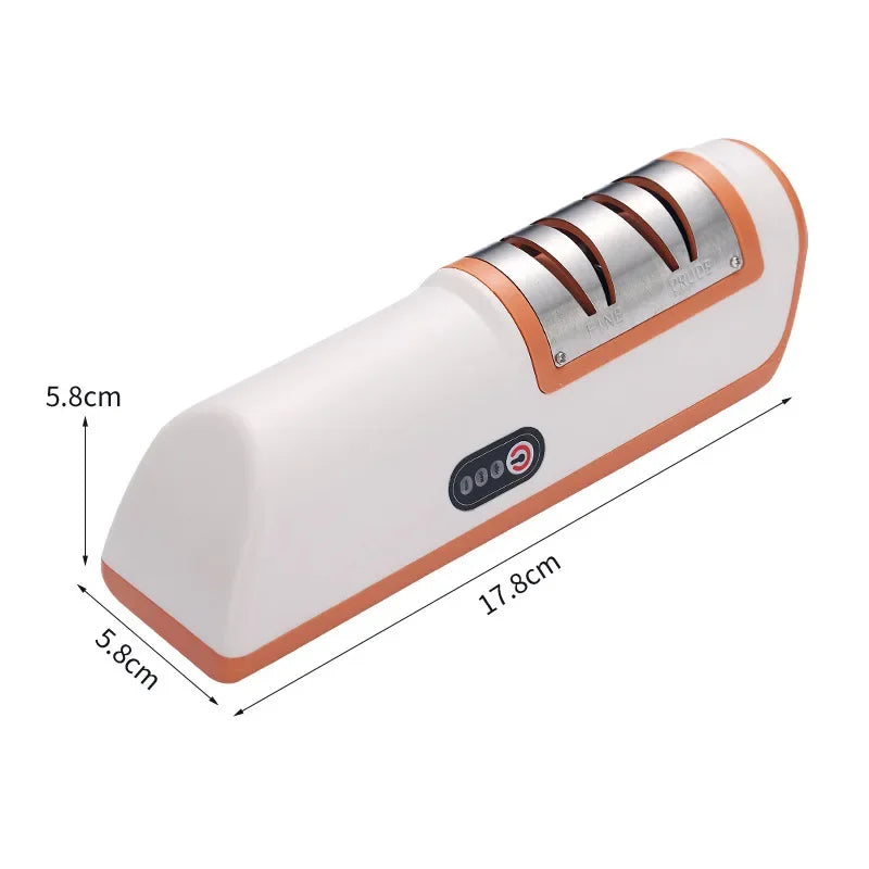 Electric Knife Sharpener Fully Automatic Handheld Knife Sharpener for Home Kitchen Quick Sharpening Tools With Non-slip Kitchen
