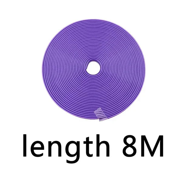 Good NEW 8M/ Roll Rimblades Car Vehicle Color Wheel Rims Protectors Decor Strip Tire Guard Line Rubber Moulding Trim Wheel Amagi