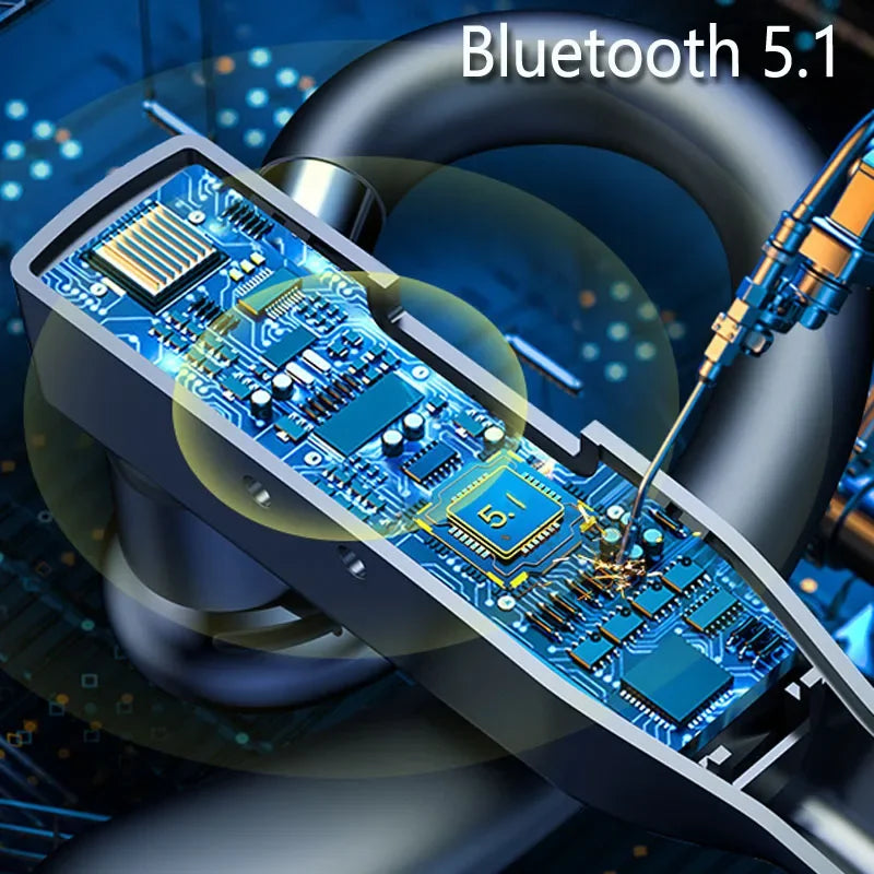 Auriculares inalámbricos Bluetooth con micrófono, audífonos con cancelación de ruido ENC, manos libres para negocios y conducción