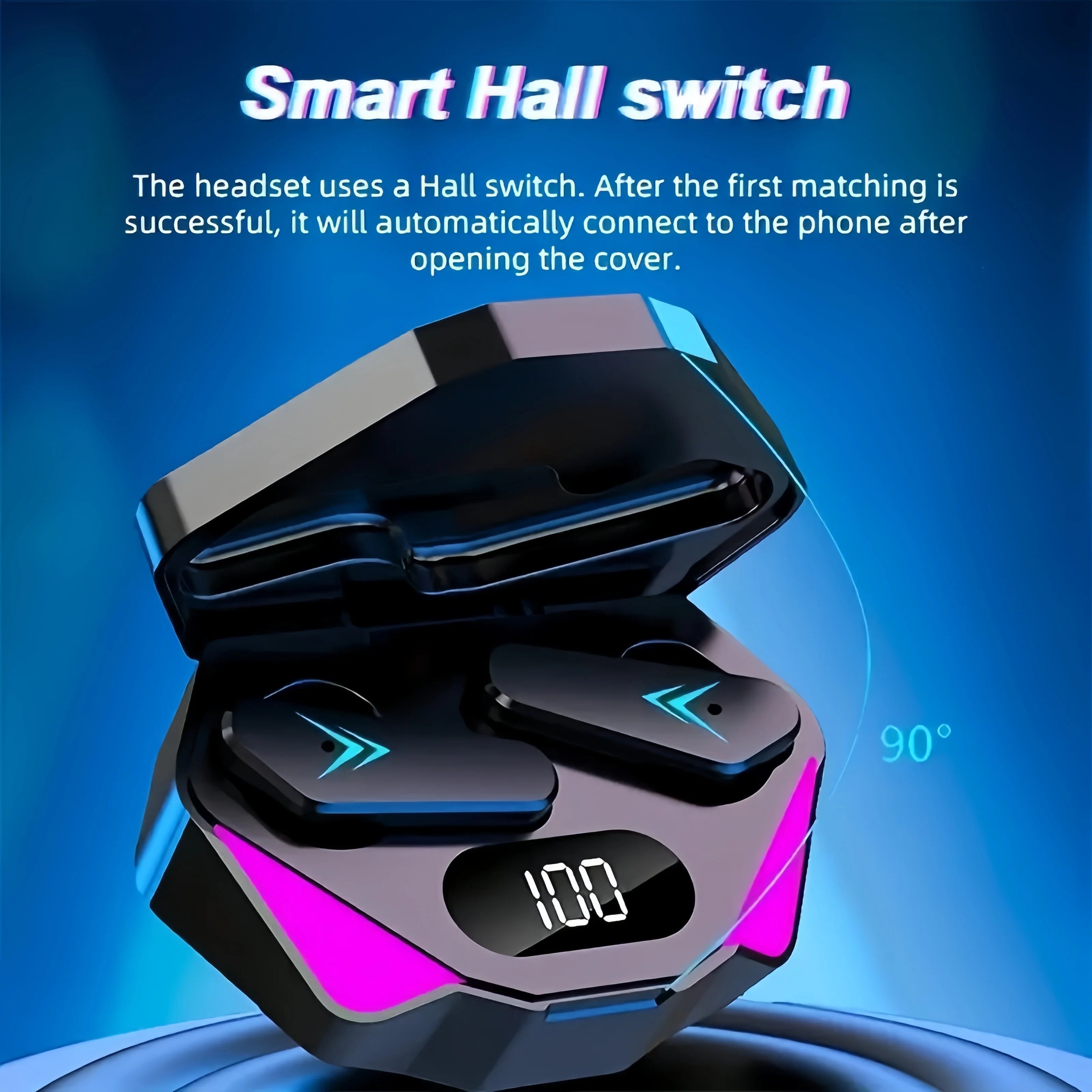 Auriculares inalámbricos Bluetooth X15 TWS con pantalla LED, auriculares para juegos con micrófono, audífonos inalámbricos con cancelación de ruido Bluetooth.