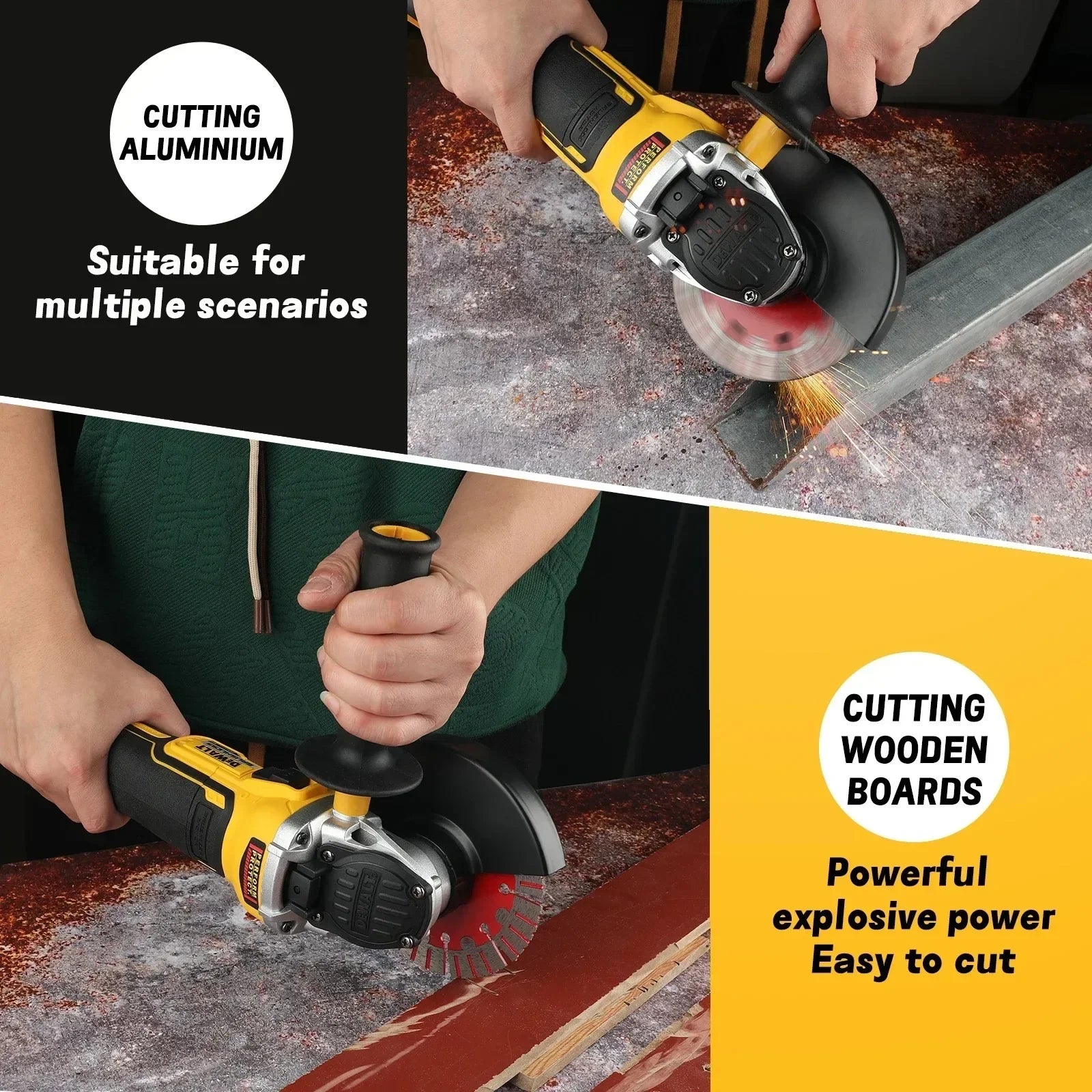 DEWALT DCG405 20V Max Brushless Angle Grinder 125mm 9000rpm 680W for Metal Wood Cutting Grinding - Construction Workshop Tool