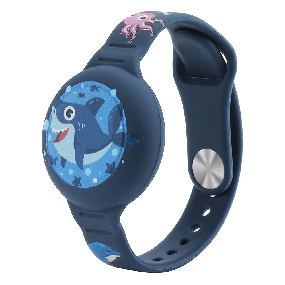 For Apple Airtag Holder Children Bracelet Airtags Case Straps Kids Cute Cartoon Watchband GPS Tracker Waterproof Silicone Holder