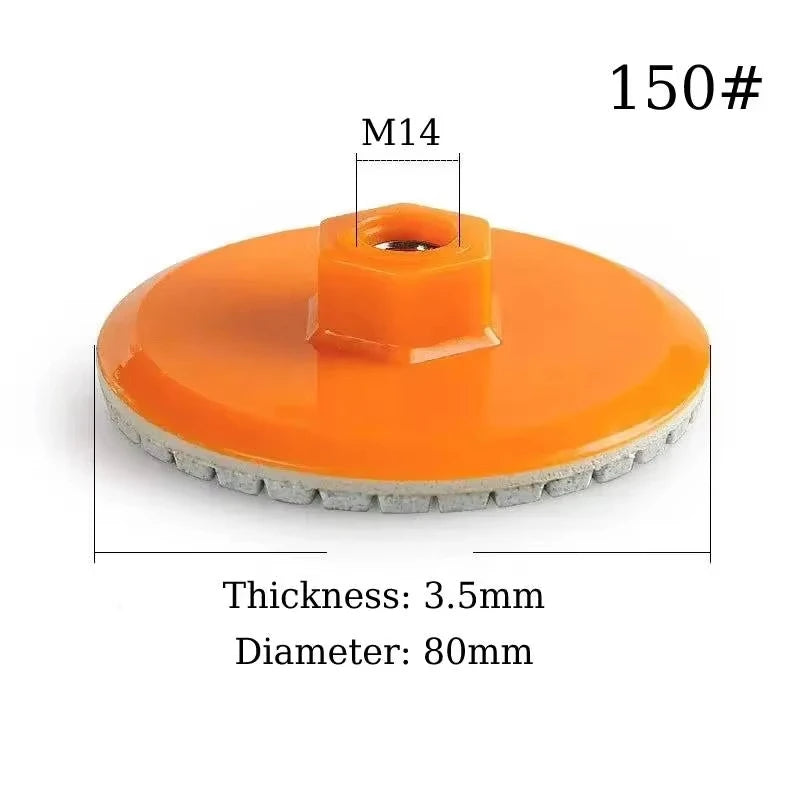 Ceramic Tile Edge Trimming Grinding Disc Angle Grinder M10/M14 Adapter Marble Quartz Stone Edge Polishing Chamfering Disc 150#