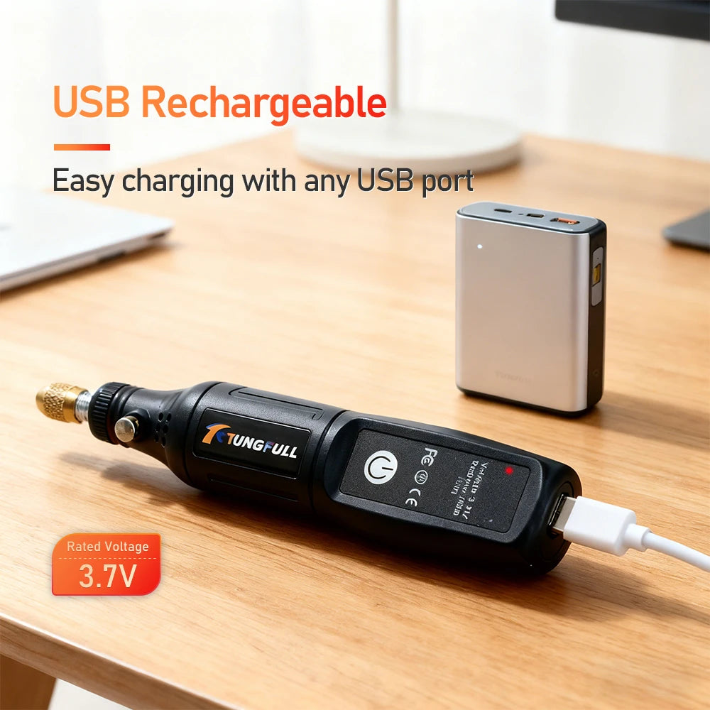 3.7V Mini Cordless Rotary Tools Electric Drill Woodworking Electric Engraving Pen for Jade Jewelry Wood Carving Nail Art