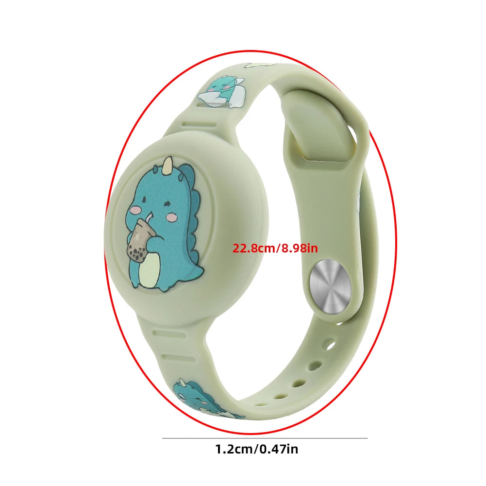 For Apple Airtag Holder Children Bracelet Airtags Case Straps Kids Cute Cartoon Watchband GPS Tracker Waterproof Silicone Holder