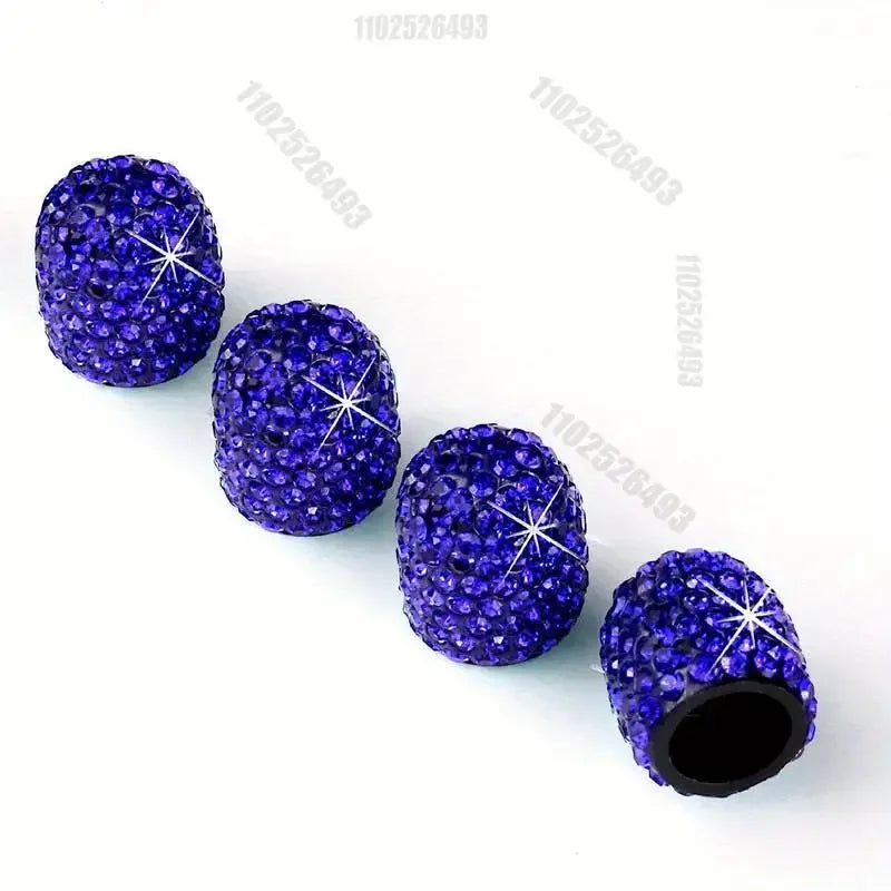 Diamond Crystal Motorcycle Car Tire Valve Caps 4/2pcs Shining Dust-proof Wheel Valve Cover Vehicle Bling Valve Cap Styling Toos
