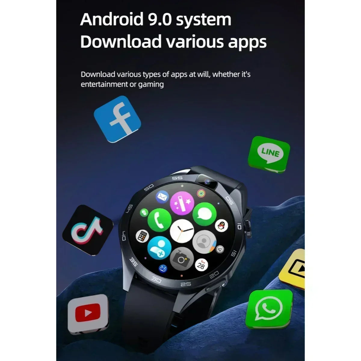 X11 Nuevo reloj inteligente Android pantalla de 1,85 pulgadas batería de 1380 mah 200 W cámaras duales HD GPS WIFI frecuencia cardíaca descarga APP reloj inteligente hombres mujeres