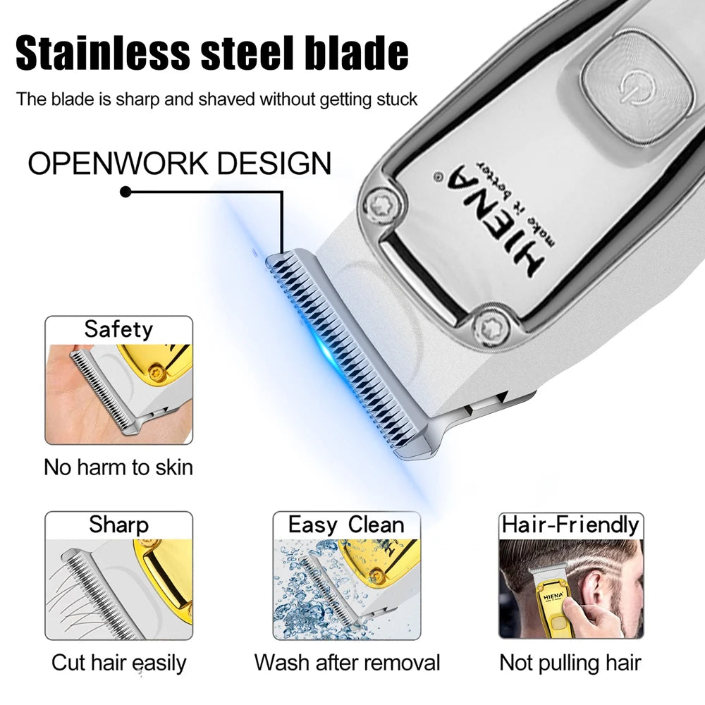 hiena Hair Clipper Barber Professional Cordless Trimmer Magnetic Motor Mower Men Hair Cutter 9000 RPM Hair Cutting Machine