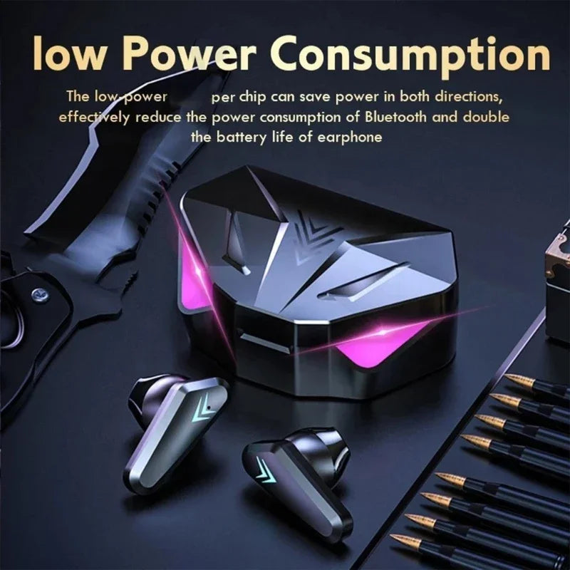 Auriculares inalámbricos Bluetooth X15 TWS con pantalla LED, auriculares para juegos con micrófono, audífonos inalámbricos con cancelación de ruido Bluetooth.