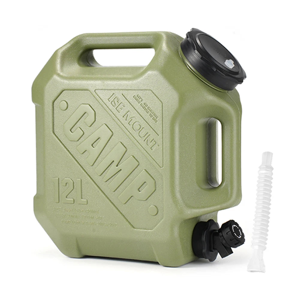 12L/10L Portable Camping Water Jug with Faucet Water Tank for Car Drinking Carrier Camping Large Capacity Water Storage Bucket