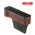 1 unidad de caja de almacenamiento de piel para el espacio del asiento del coche, organizador de llaves de teléfono, relleno de hendiduras del asiento del coche, organizador multifuncional para coche