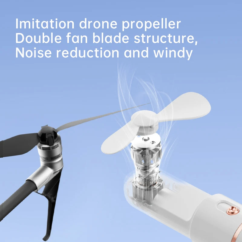 Mini Handheld Fan Pocket Fan Foldable Storage Ultra Long Battery Life 3-speed High Wind Outdoor Portable USB Charging Fan