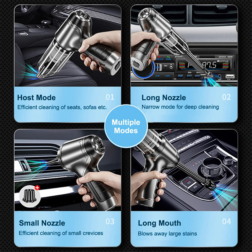 Car Vacuum Cleaner 95000PA Strong Suction Handheld Wireless Vacuum Cleaner for Car Household Portable Vacuum Cleaner Blower