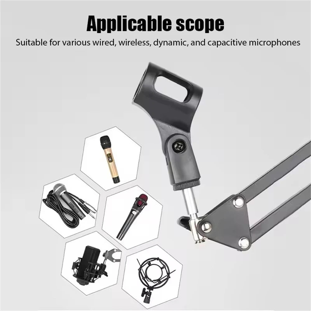 BSLIUFANG Professional Flexible Scissor Arm Microphone Stand – Adjustable Desktop Boom Holder for Podcast/Streaming/Youtube