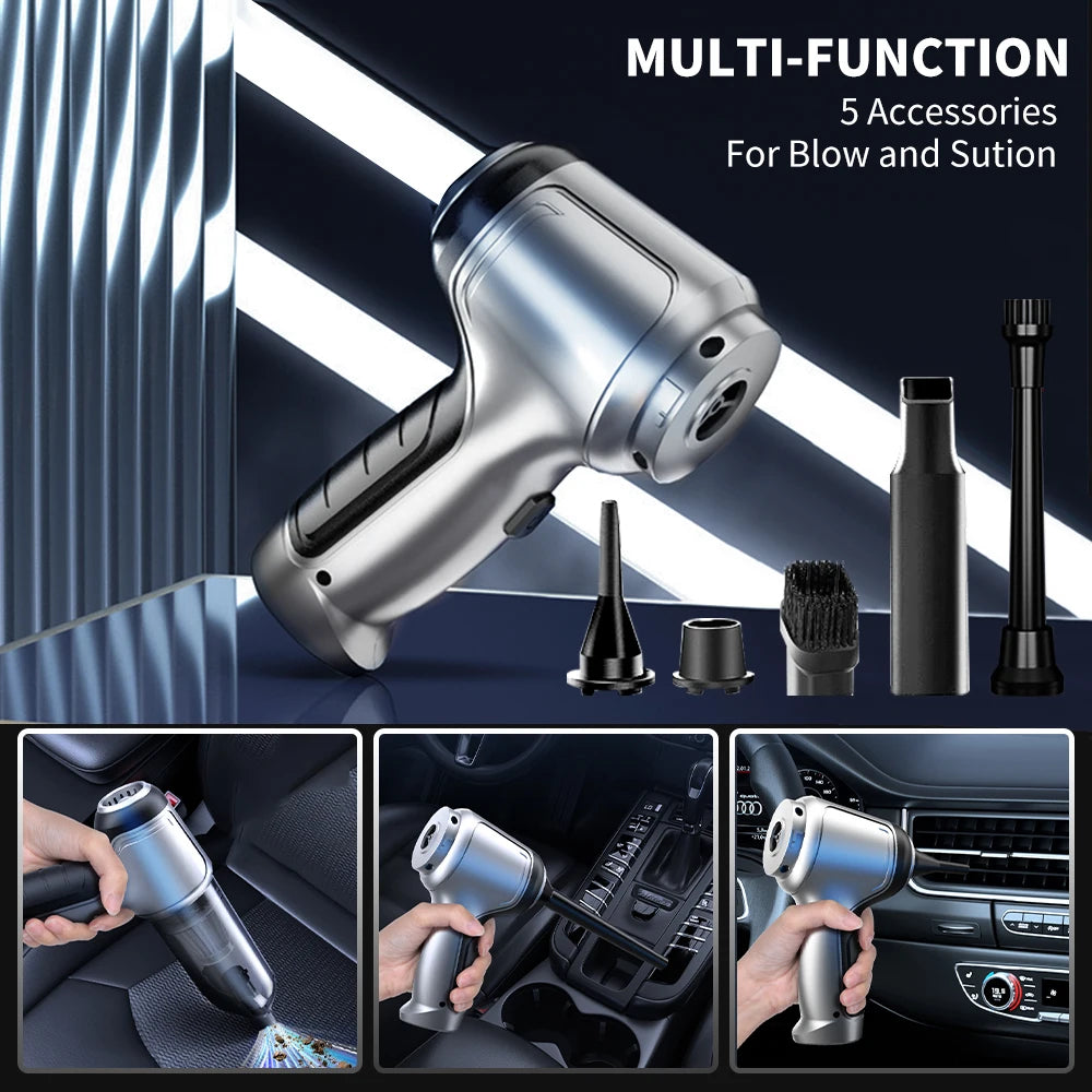 Aspiradora de coche 95000PA, máquina de limpieza potente inalámbrica, accesorios de robot para coche, electrodoméstico, fuerte succión como regalo