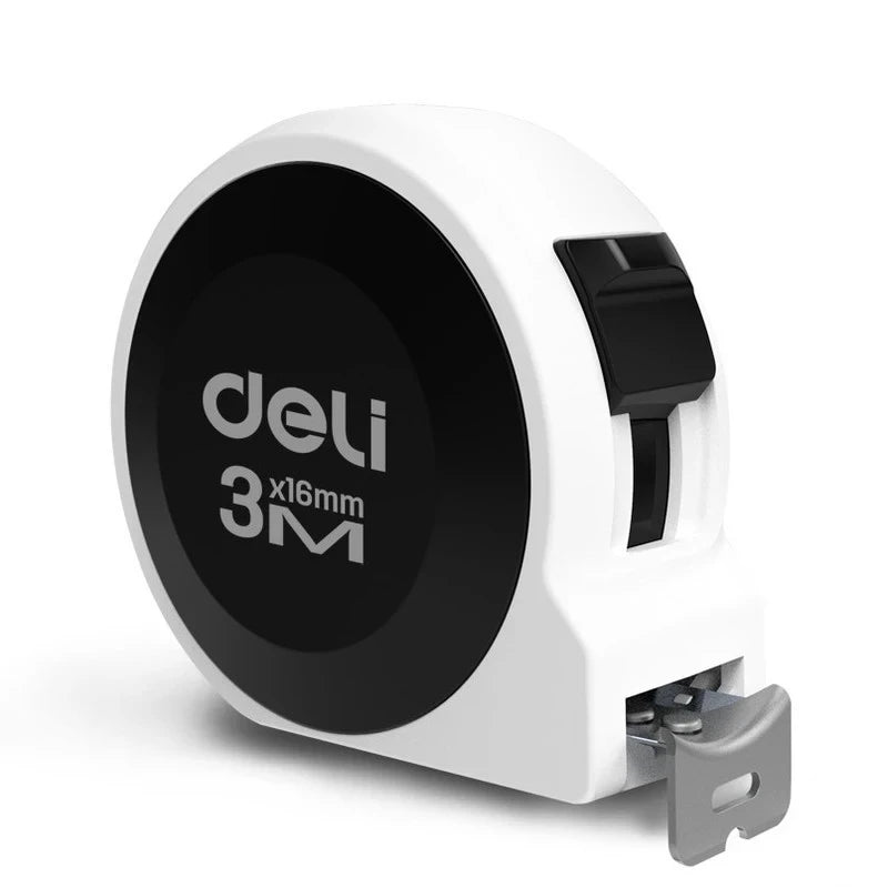 DELI 3M/5M High Precision Steel Measurement Tape System Auto Lock Tape Measure Retractable Professional Measuring Tool