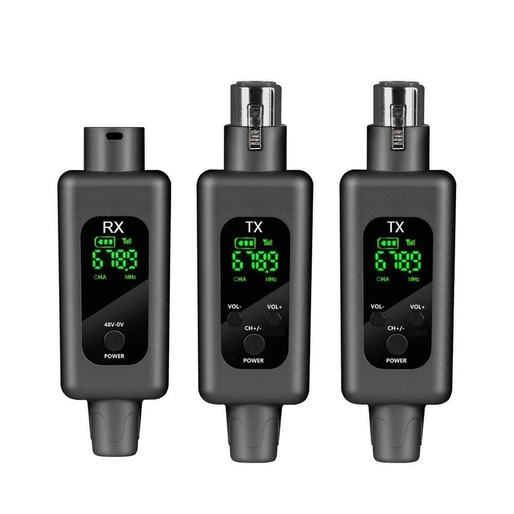 Sistema adaptador XLR para micrófono inalámbrico, transmisor y receptor G-MARK WX70 para micrófono con cable, guitarra y mezclador de audio