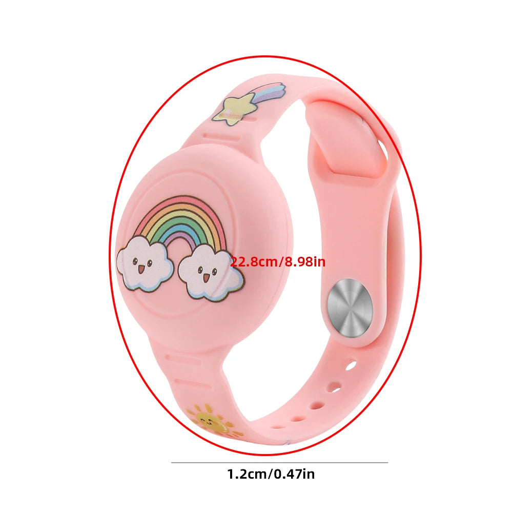 For Apple Airtag Holder Children Bracelet Airtags Case Straps Kids Cute Cartoon Watchband GPS Tracker Waterproof Silicone Holder