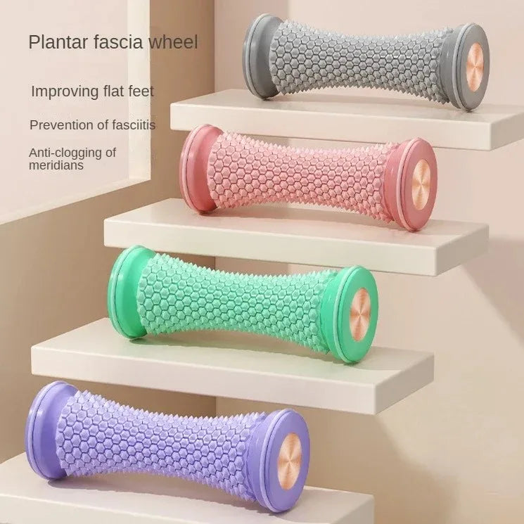 Minimasajeador de pies Rodillo de masaje de yoga Bola de masaje Rodillo para fascitis plantar Cuidado de relajación muscular Masajeador de pies manual de plástico