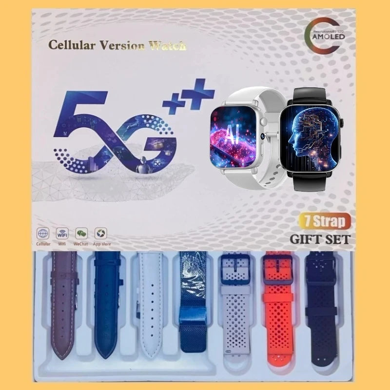 New 4G 5G smartwatch I1 Wifi GPS 1.99 inch HD screen HD dual camera SIM card APP download Sport Android Men Women Smartwatch