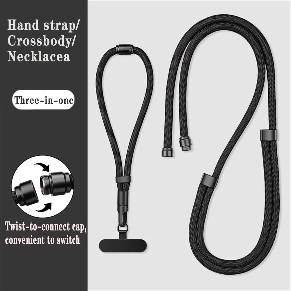 Universally Minimalist Wrist Strap Phone Crossbody Lanyard With Adjustable Drop-Proof DesignTether Tabs For All Mobile Phones