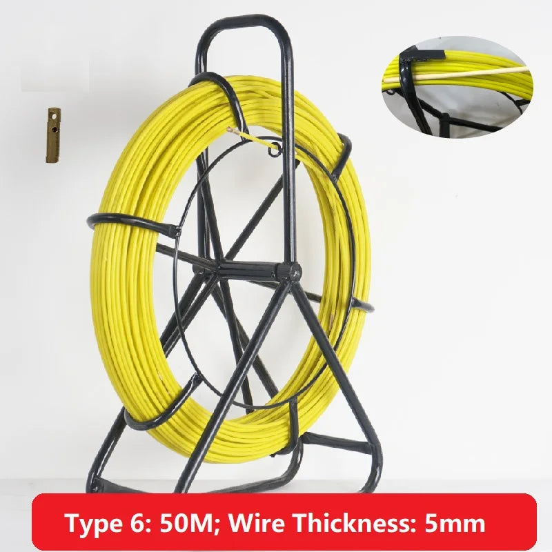 4/5/7mm Wire Cable Running Puller Rod Set Cable Pulling Tool with Stand for Electrical Wiring Construction Wire Threader