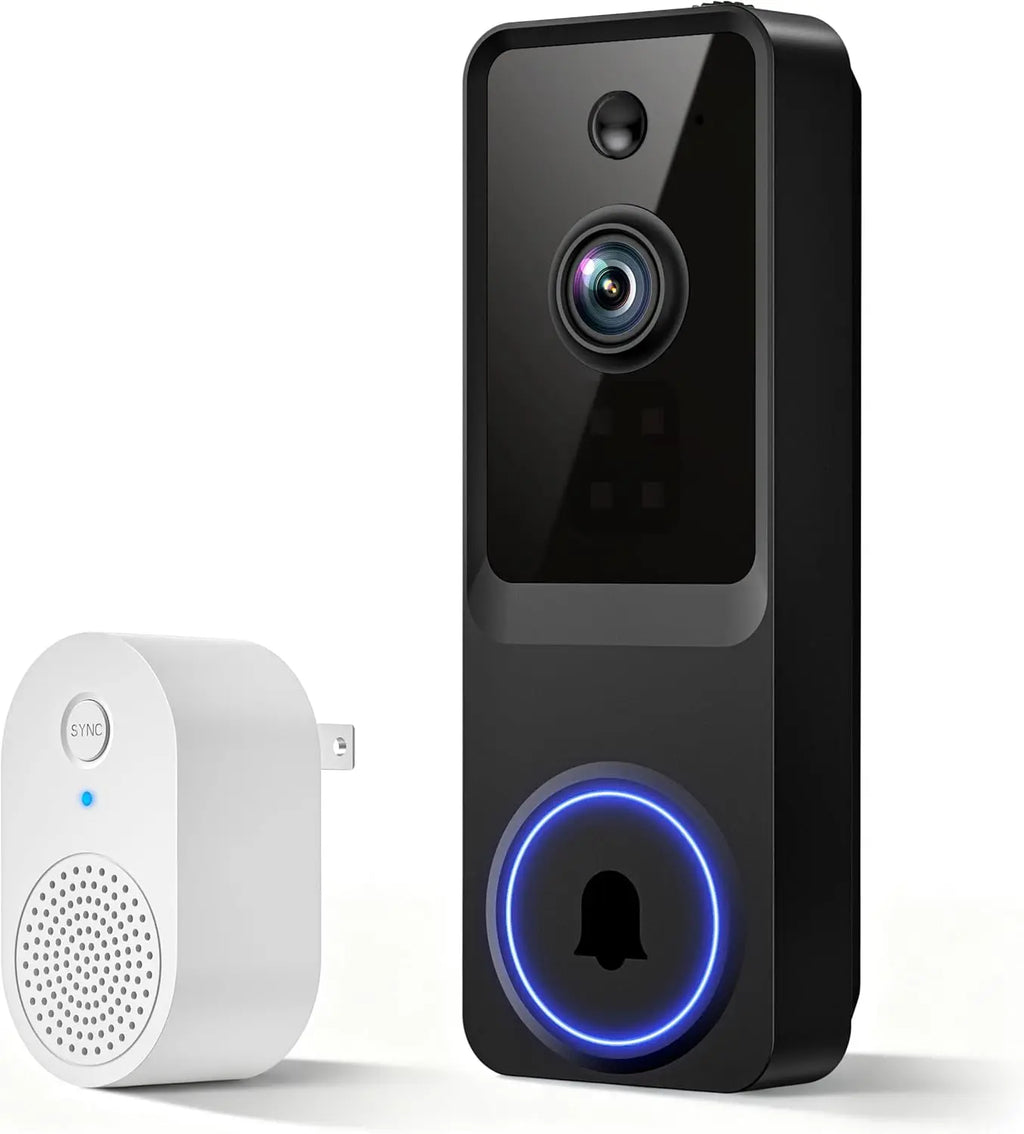 Cámara de timbre de video inalámbrica con almacenamiento en la nube, visión nocturna, alertas en tiempo real para seguridad del hogar
