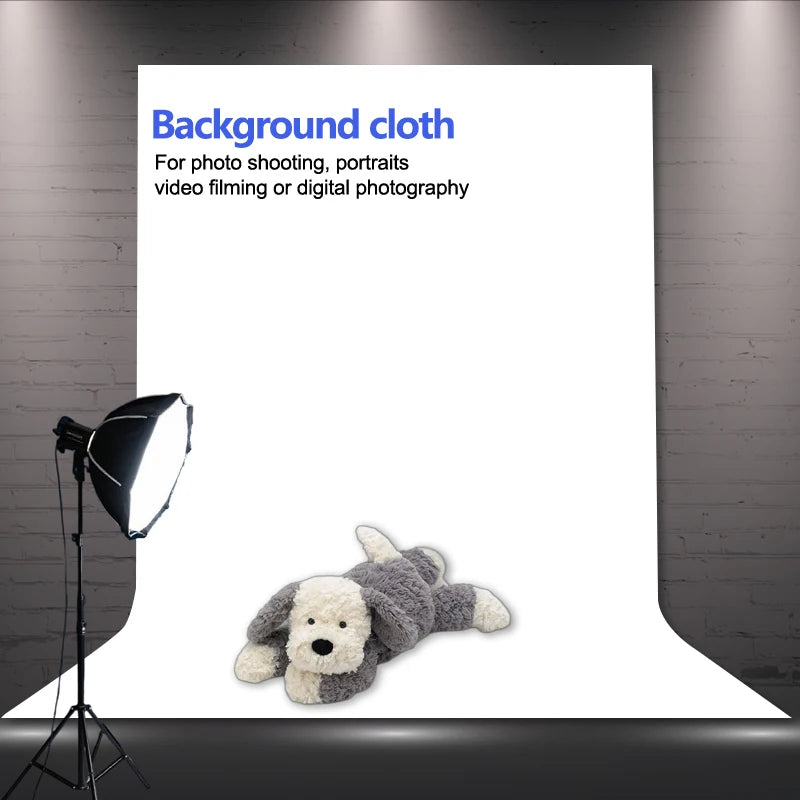 Thick white high-density background cloth, used for photo walls and studio photography (excluding brackets)