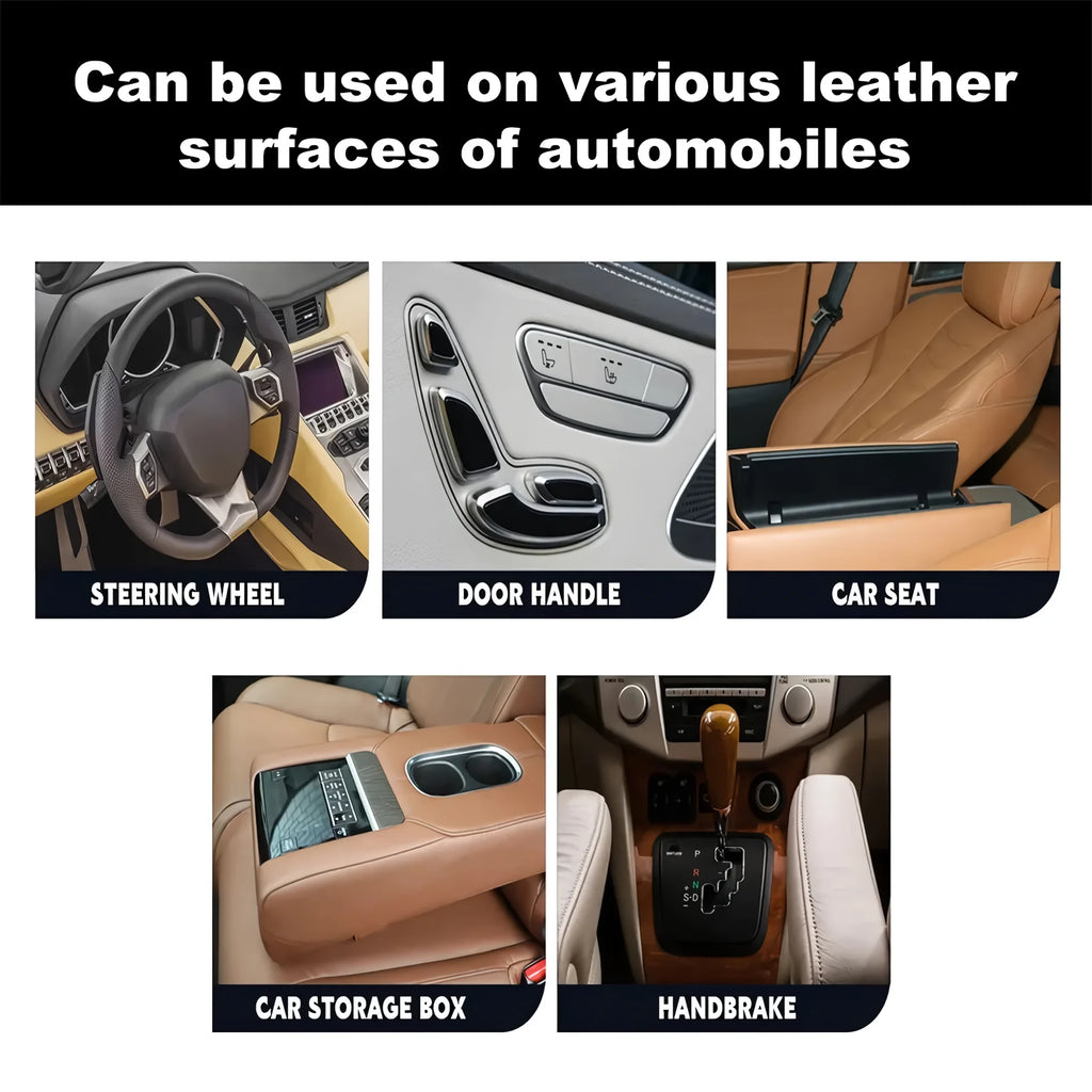 1 pieza de pasta de aceite para el cuidado del mantenimiento del asiento de cuero del coche, crema multifuncional, pulido interior, eliminación de manchas, limpieza de PU reacondicionada