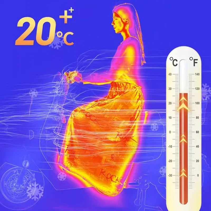 Delantal de invierno para motocicleta, rodillera impermeable, manta cálida, edredón cortavientos, falda cortavientos gruesa de terciopelo, funda cálida para rodillas