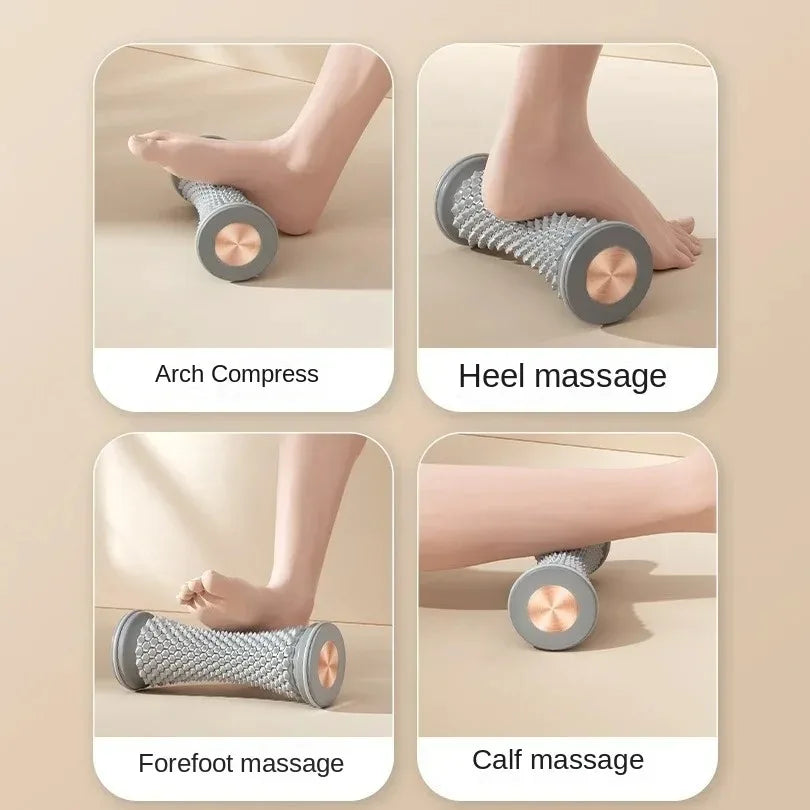 Minimasajeador de pies Rodillo de masaje de yoga Bola de masaje Rodillo para fascitis plantar Cuidado de relajación muscular Masajeador de pies manual de plástico