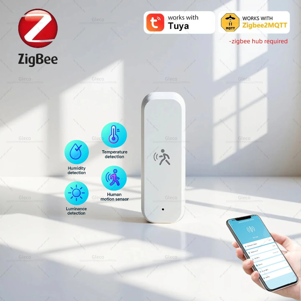 Zigbee Human Pir Motion Sensor Option Light/Temp/Humidity Detection 5 Types Available for Tuya Smart Life/MQTT Home Automation