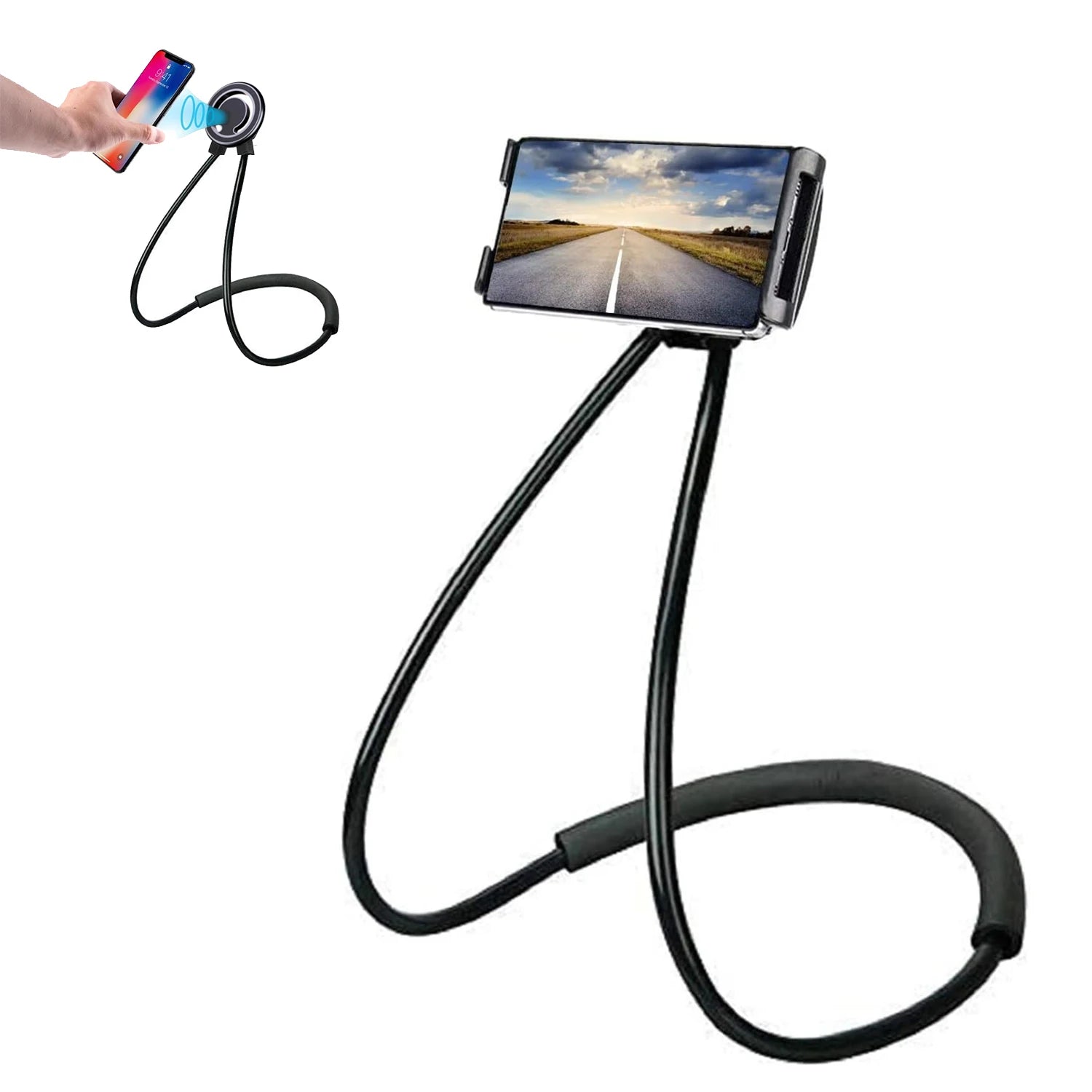 Universal smartphone holder, neck-hanging magnetic phone holder, lazy phone holder